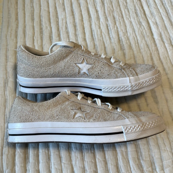 Converse One Star White Suede Tennis Shoe - Picture 2 of 9